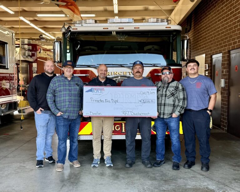 RRT Development makes monetary donation to Princeton Fire Department.